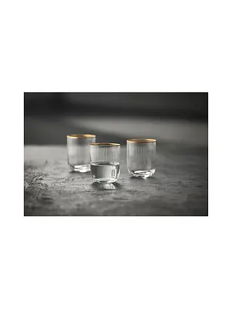 LYNGBY GLAS | Nom du produit : Set de gobelets 4 pièces avec bordure dorée PALERMO 35cl | 